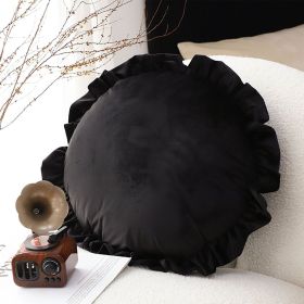 SOGA 45cm Butterfly Black Vintage Round Throw Pillow