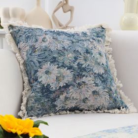 SOGA 50cm Oil Painting Shabby Chic Style Handmade Throw Pillow