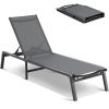 Chaise Lounge Chairs Outdoor, Aluminum Patio Lounge Chairs with Adjustable 5-Position