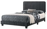Sleek Black Full Bed With Contemporary Design