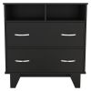 Double Drawer Dresser Arabi, Bedroom, Black