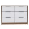 4 Drawer Double Dresser Maryland, Bedroom, Pine / White