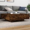 Coffee Table Smoked Oak 39.4"x39.4"x12.2" Engineered Wood