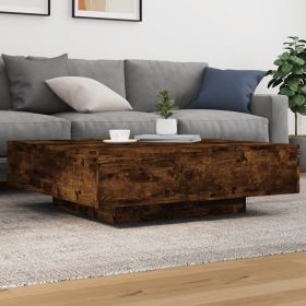 Coffee Table Smoked Oak 39.4"x39.4"x12.2" Engineered Wood