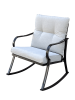 ROCKER SET CHAIR AND TEAPOY OFF-WHITE