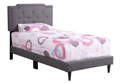 Cozy Casual Twin Bed In Sleek Gray