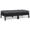 2-seater Garden Sofa Set of 2 Black