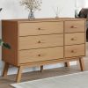 Drawer Cabinet Brown Solid pine wood Medium Drawer Cabinet