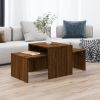 Coffee Table Brown oak Engineered wood Expandable Coffee Table
