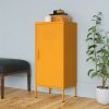 Storage Cabinet Mustard Yellow Steel Medium Storage Cabinet