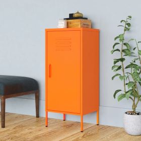 Storage Cabinet Orange Steel Medium Storage Cabinet Rectangular
