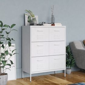 Drawer Cabinet White Steel Medium Fully Extendable