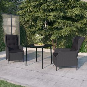 Garden Dining Set Dark Grey Powder-Coated Steel Compact