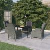 Garden Dining Set Light Grey