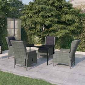 Garden Dining Set Light Grey