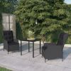 Garden Dining Set Dark Grey Powder-coated steel Medium