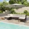 Patio Furniture Set Brown PE rattan Large Modular