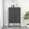 Highboard Anthracite Steel Adjustable Feet Highboard