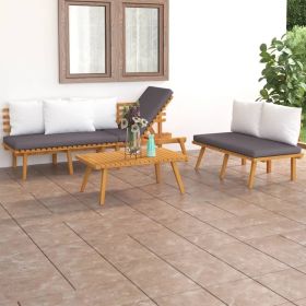 Garden Lounge Set Dark grey, White