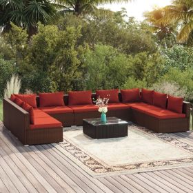Garden Lounge Set Brown,Cinnamon Red
