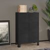 Storage Chest Black Metal 45.3 in Height Storage Chest