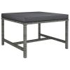 Footrest Grey PE rattan, powder-coated steel Medium Modular