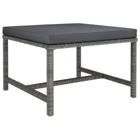 Footrest Grey PE rattan, powder-coated steel Medium Modular