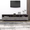TV Cabinet Light Grey Solid Pinewood, MDF Medium TV Cabinet