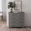 Sideboard Light gray Solid pine wood, MDF Medium Sideboard