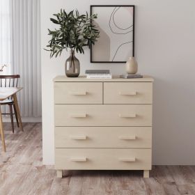 Sideboard Honey Brown Solid Pine Wood and MDF Medium Sideboard