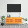 TV Cabinet Mustard Yellow Steel Medium TV Cabinet Rectangular