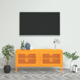 TV Cabinet Mustard Yellow Steel Medium TV Cabinet Rectangular