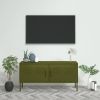 TV Cabinet Olive Green Steel 41.3 in x 13.8 in x 19.7 in