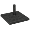 42lbs Resin Patio Umbrella Base, 20" Square Outdoor Umbrella Stand Holder for Parasol Poles 1.26", 1.5", and 1.9" Dia, Black