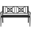 Patio Garden Bench with Powder Coated Steel Frame