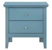 Teal Elegance Nightstand With Drawers