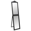 Free-standing Mirror Black Glass 19.7 x 78.7 in Foldable