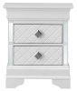 Sophisticated Silver Champagne Nightstand