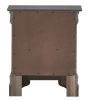 Chic Metallic Black Modern Nightstand