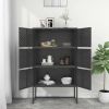 Highboard Anthracite Steel Adjustable Feet Highboard