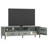 TV Cabinet Grey Solid pine wood, metal