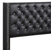 Elegant Black Upholstered Queen Bed