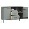 Sideboard Grey Solid pine wood, metal Medium Sideboard
