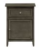 Chic Transitional Gray Nightstand