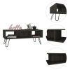 Newport Rectangle 2-Shelf Coffee Table Carbon Espresso