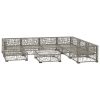 Patio Lounge Set Set of 8 Grey
