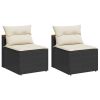 Garden Sofa Black PE rattan Standard Modular Garden Sofa