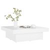 Coffee Table White Engineered Wood Large Modern Square