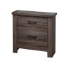 Natural Finish Striking Wooden Nightstand Bedside Table 2x Drawers Storage bedroom Furniture