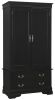 Elegant Black Traditional Armoire